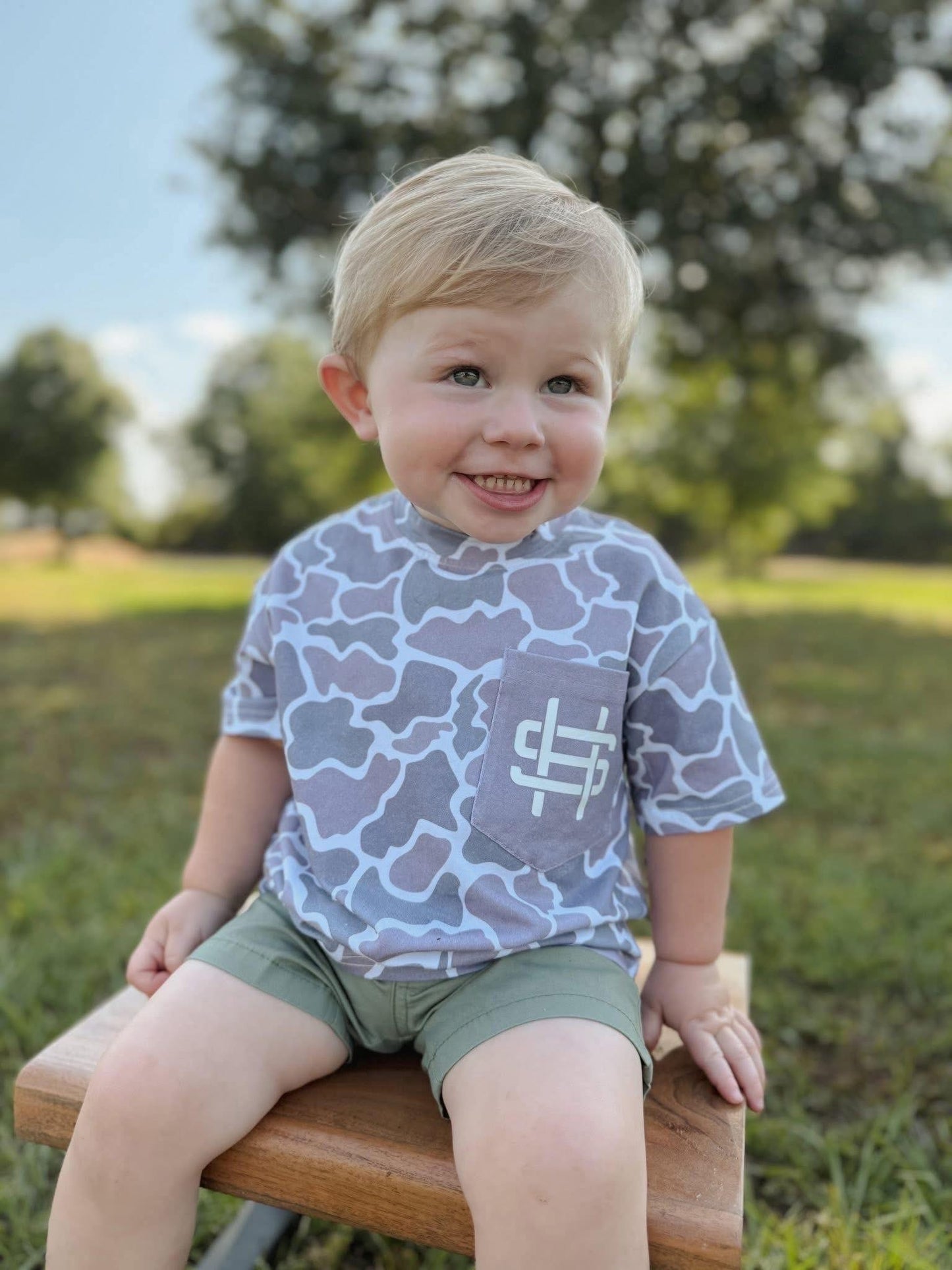 Grey Camo Pocket Short Sleeve